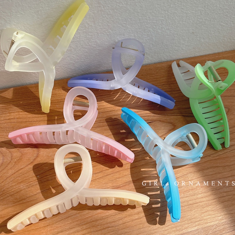 Kẹp Tóc Cỡ Lớn Màu Gradient Phong Cách Hàn Quốc Thời Trang Cho Nữ