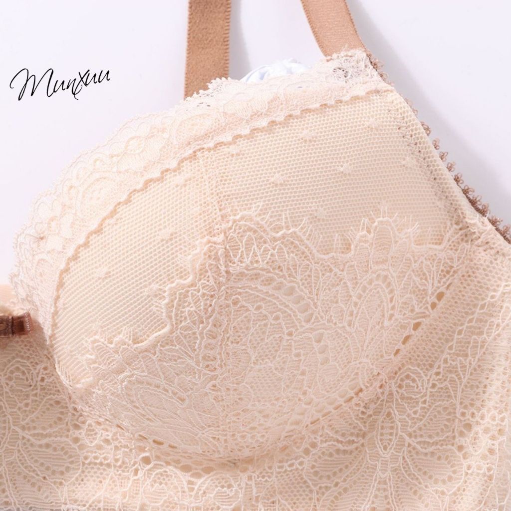 Áo lót nữ Ren gợi cảm Munxuu bản không gọng, đệm dày vừa nâng ngực tôn dáng - AV31