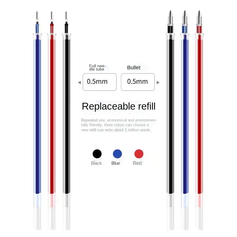 Bút Bi Mực Gel Nhám Ngòi 0.5mm Màu Đen/Đỏ/Xanh Dương Dùng Trong Văn Phòng