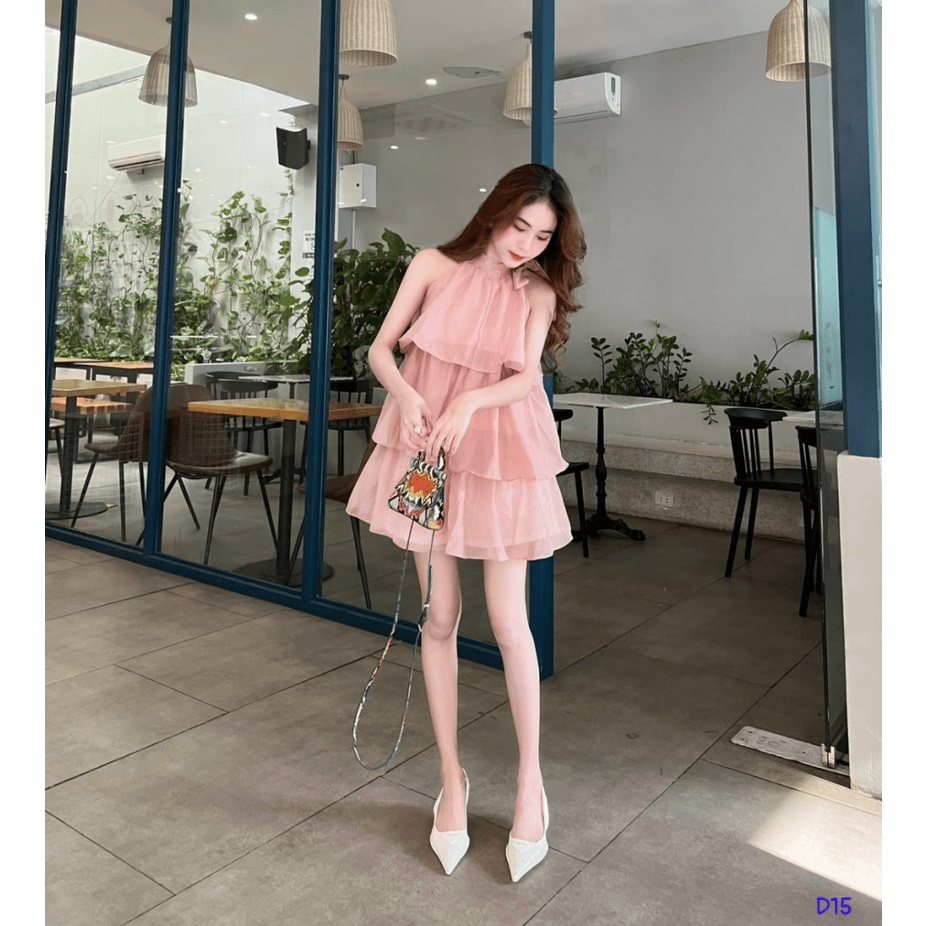 ĐẦM TẦNG CỔ YẾM, PHONG CÁCH TIỂU THƯ, TAO NHÃ, MẶC CỰC XINH, CỰC NỮ TÍNH, SIZE ĐA DẠNG UP shop valentina