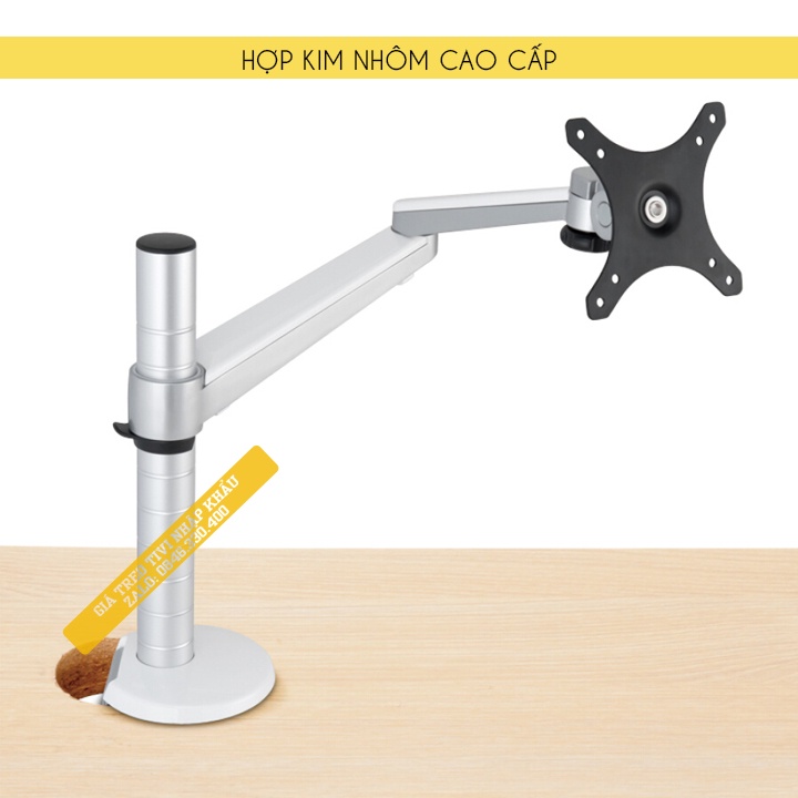 Giá Treo Màn Hình Máy Tính OA 3S 17 - 24 - 27 - 32 inch / Tay Treo Màn Hình Gắn Bàn Hợp Kim Nhôm [ Cao Cấp Hơn NB F80 ]