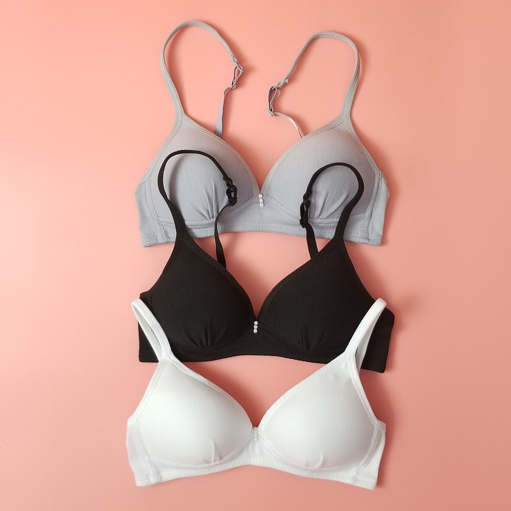 Áo Bra bralette áo ngực nữ cotton không gọng mút mỏng mùa hè phom ôm nâng ngực_AL57