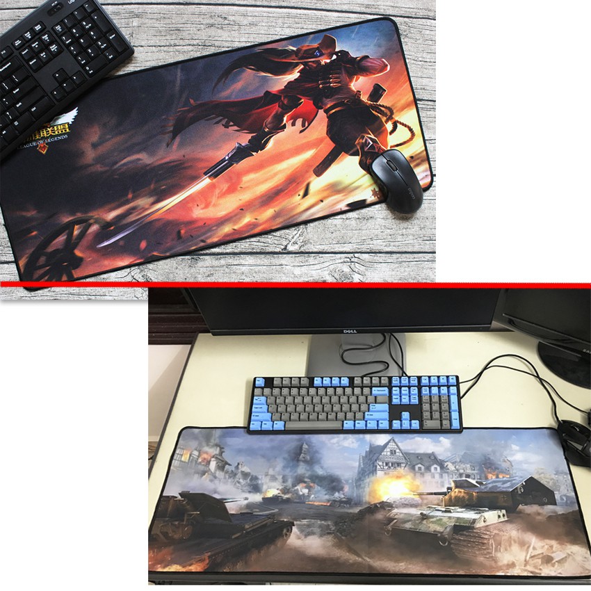 Miếng lót chuột Chuyên Game có may viền 80 x 30 cm Size Lớn S6 - Loại MousePad Control và Speed