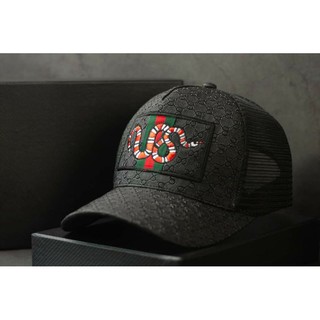 Nón Kết Logo Con Rắn Cao Cấp, Mũ Lưỡi Trai Họa Tiết Rắn Phối Lưới Siêu Đẹp