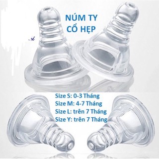 NÚM VÚ SILICON CỔ HẸP GB BABY