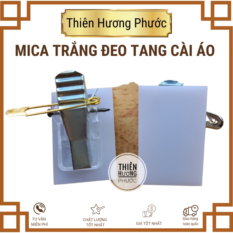 Tang cài áo màu đen, trắng bằng mica bền, nhẹ, tiện