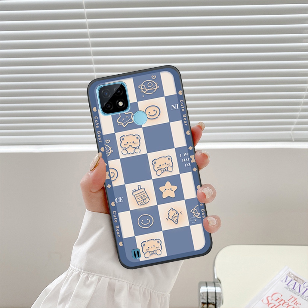 Ốp lưng Realme C21Y/ Realme C25Y/ Realme C21 họa tiết trái tim, gấu caro thời trang