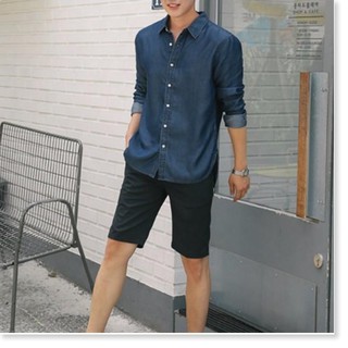 Áo Sơ Mi Nam Cổ Bẻ Tay Dài Chất Cotton Jean   Có Size Lớn Xxl