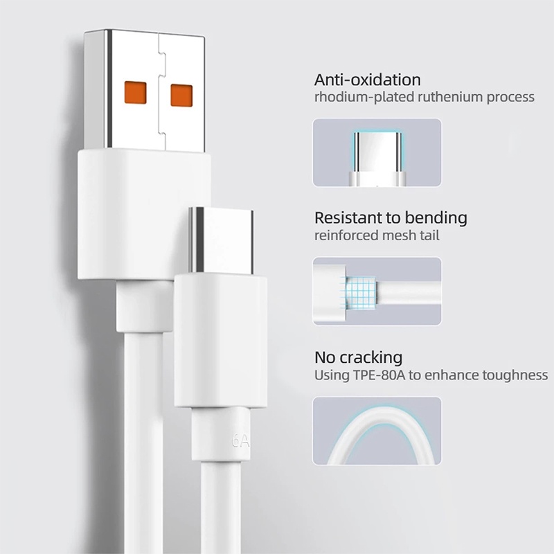 Cáp Xiaomi Chính hãng USB Type C 6A 27W 33W 55W 67W 120w 6a Bộ sạc nhanh Mi Turbo Xiaomi 12 Ultra 11 Lite 10 Redmi Note 11 Black Shark 4 5 Poco X4