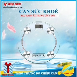 Cân điện tử tròn mặt kính cường lực chịu lực đến 180kg