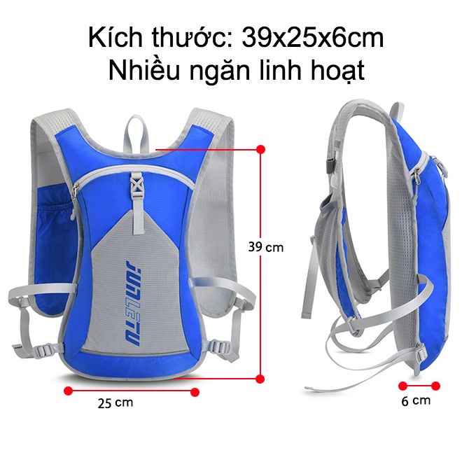 Balo leo núi, Vest Nước Chạy Bộ Marathon - Trail - Đạp Xe JUNLETU có nhiều ngăn đựng phụ kiện riêng biệt