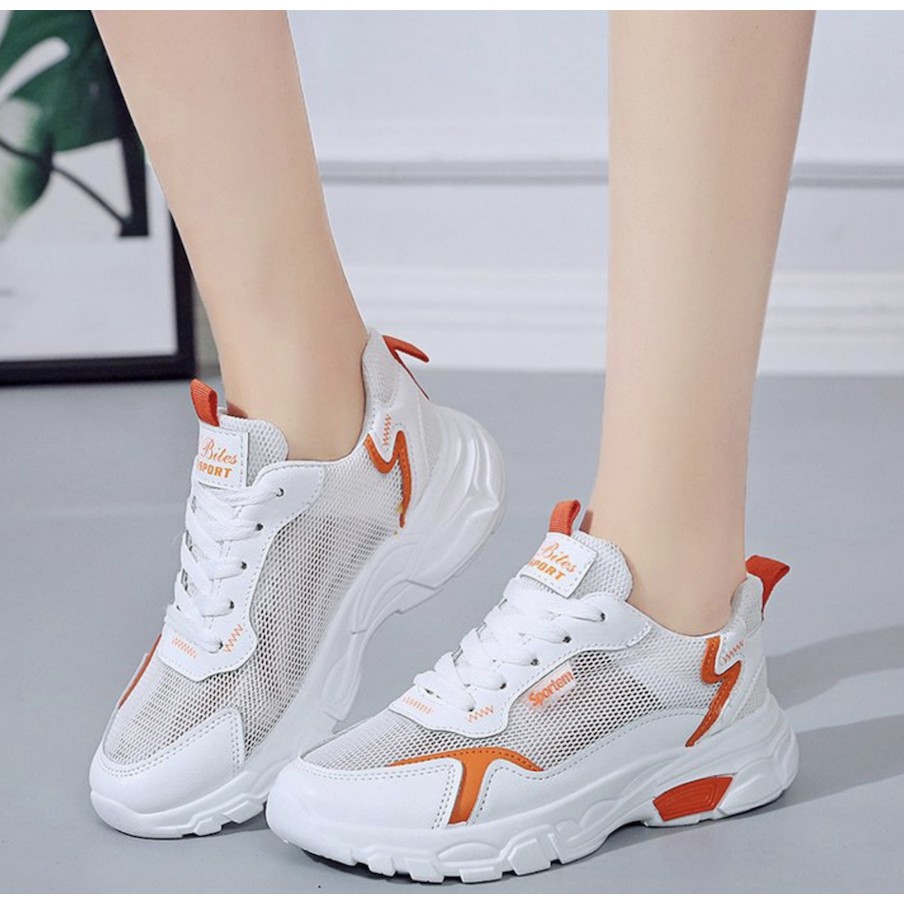 Giày thể thao nữ MCQ phản quang và gót nhung Full Box kèm video Sportem