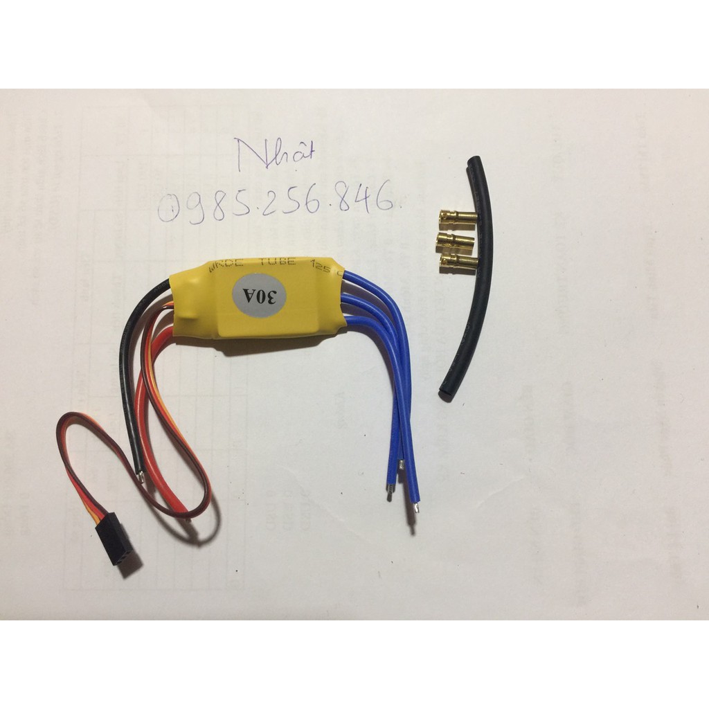 Bộ điều tốc 30A (dưới 1400kv), 40A không chổi than (esc không chổi than), Đã gồm jack chuối