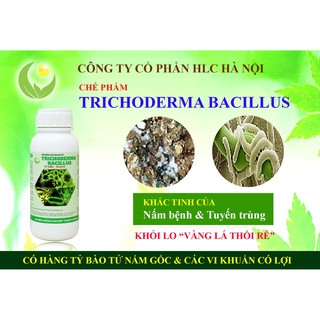 Chế phẩm nấm đối kháng ức chế vi khuẩn Trichoderma Bacillus - Lọ 100ml giúp cải tạo đất, ngăn ngừa thối rễ vàng lá
