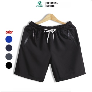 Quần short thể thao thời trang nam khavi kv1573 đen