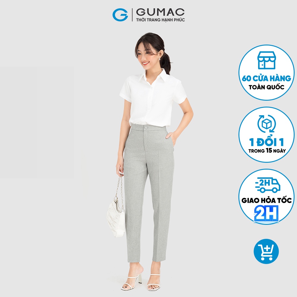 Quần tây nữ GUMAC nhiều màu kiểu công sở thanh lịch QC08026
