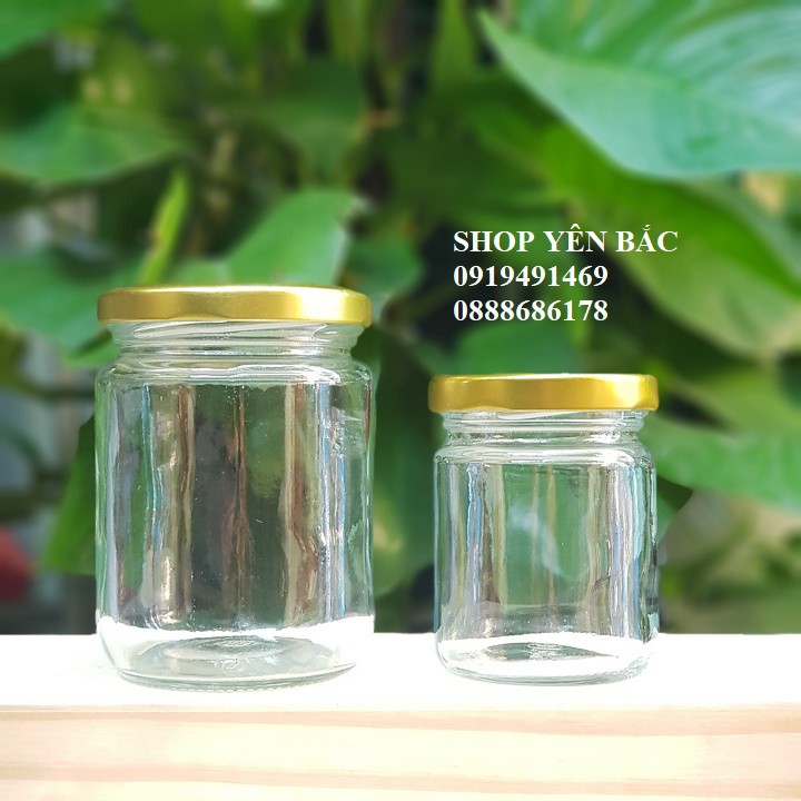 COMBO 12 HŨ THỦY TINH ĐỰNG YẾN SÀO CAO CẤP 70ML/100ML/150ML/220ML