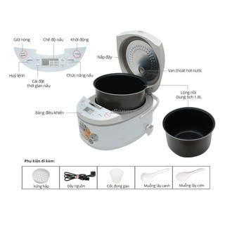 Nồi cơm điện BlueStone RCB-5925W 860W 1.8L