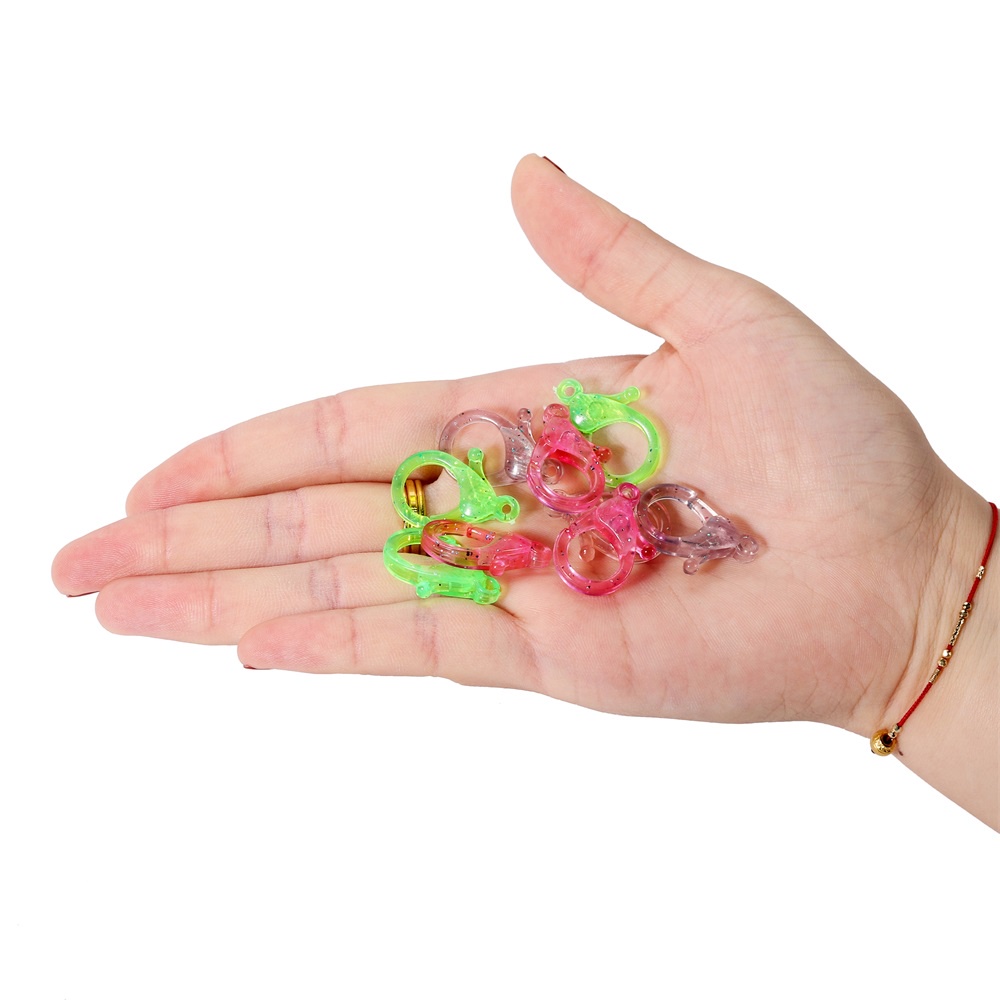 Set 30 móc nhựa St.kunkka 25x15mm nhiều màu sắc tự làm móc dây khẩu trang