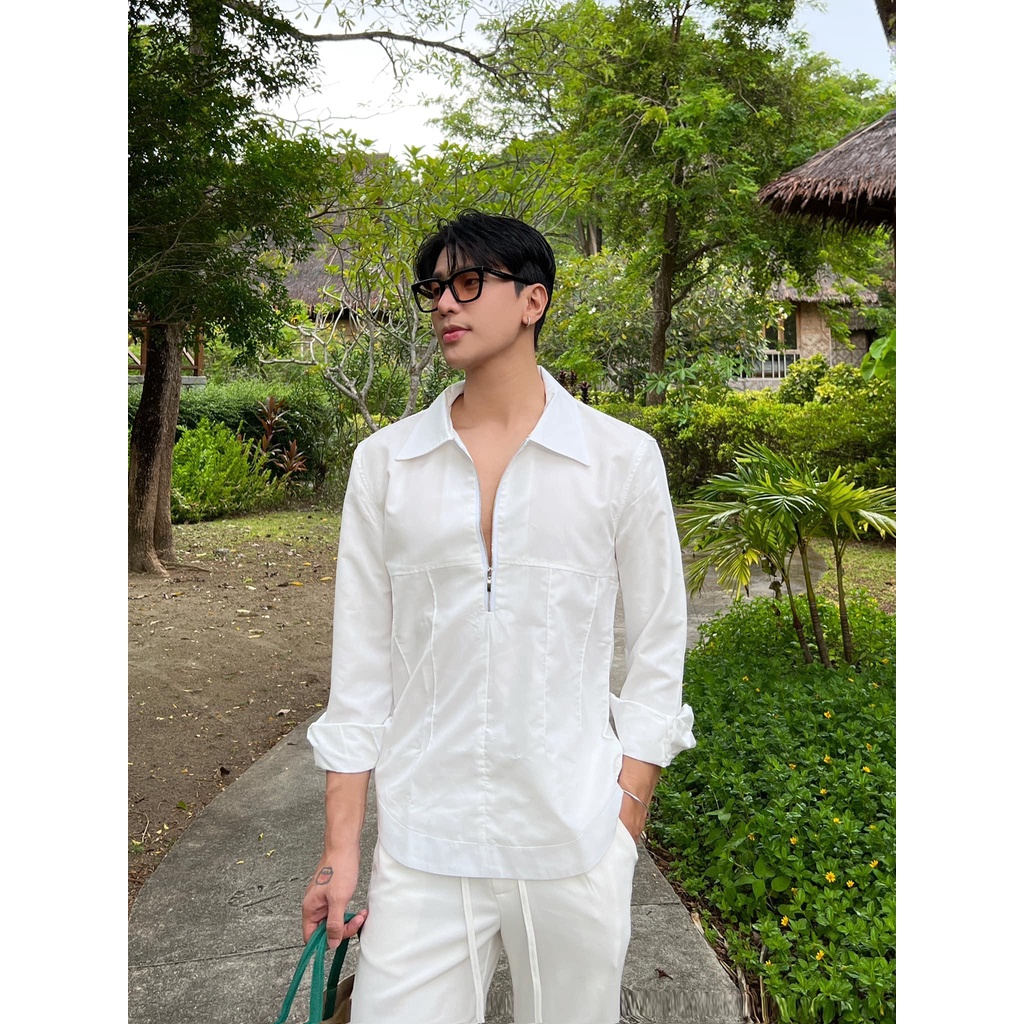 Áo sở mi nam trắng kiểu hàn quốc ANDREW SHIRT