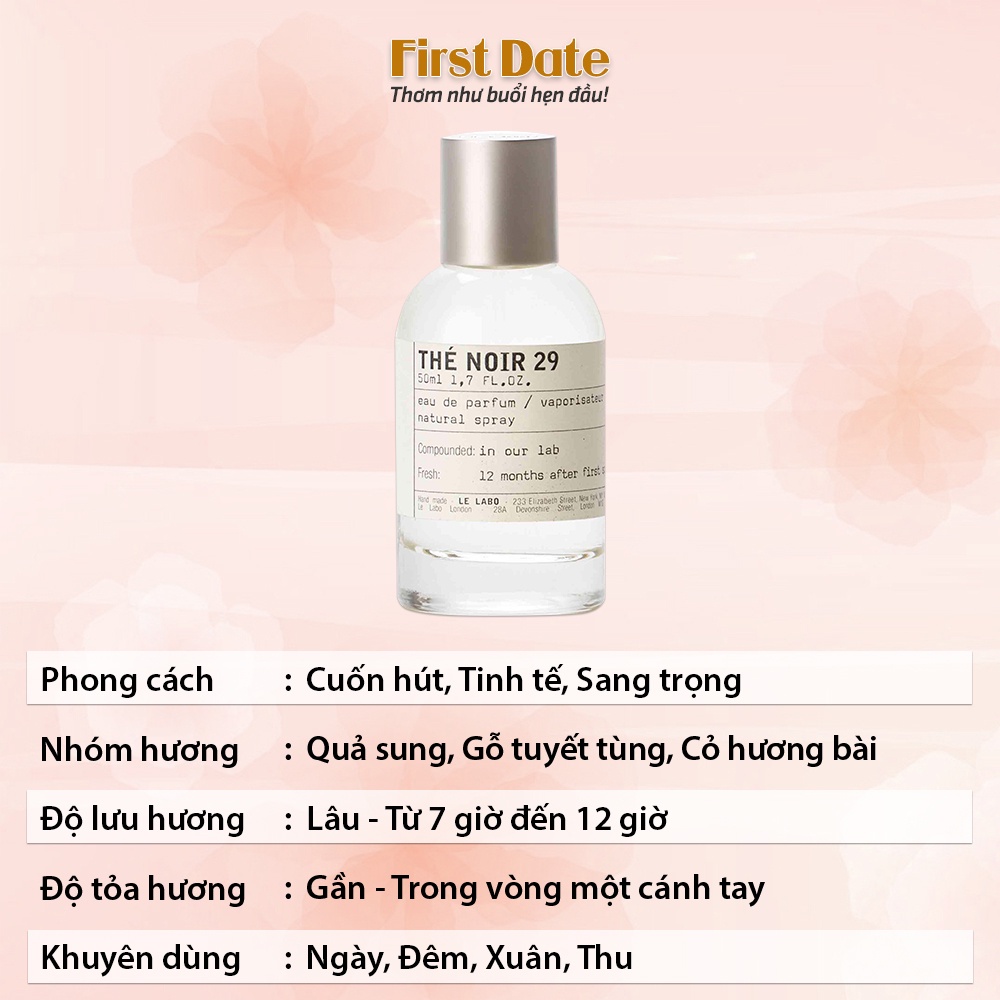 Nước hoa Labo Another 13, Bergamote 22, The Noir 29, Rose 31, Santal 33, Vetiver 46 First Date