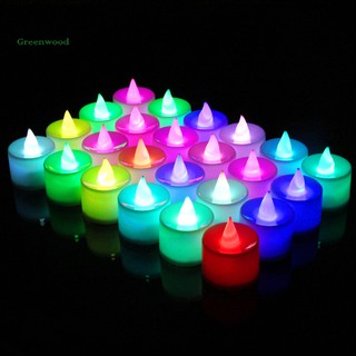 GNWD  24Pcs Halloween Battery Powered Color Changing LED Candle Light Flickering Lamp