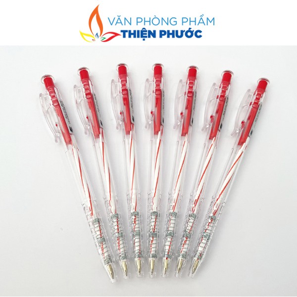 Bút bi Thiên Long 027 xanh nhiều màu - Với đầu bút 0.5mm cho nét bút thanh mảnh THIỆN PHƯỚC