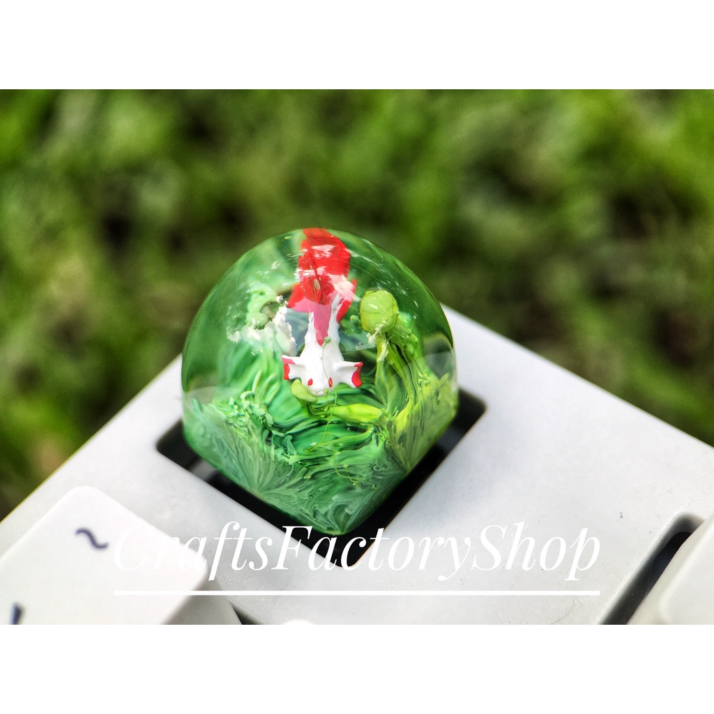 Keycap Lẻ Resin Nút Bàn Phím Cơ Cá Koi R1 Profile SA 1u Tròn