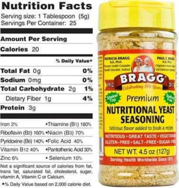 [ Bragg ] Nấm men dinh dưỡng Nutrional Yeast 127g