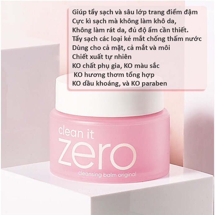 Tẩy Trang Dạng Sáp Banila Co Clean It Zero Mini Size 7g