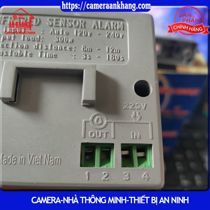 Báo trộm hồng ngoại, ko dây, thông minh, gắn cữa - Hàng chính hãng