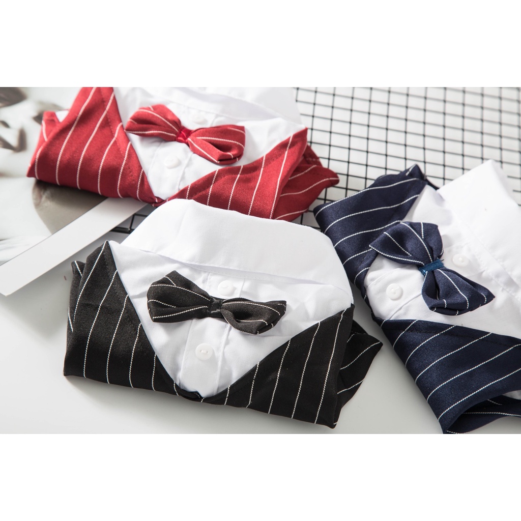 Áo vest ghile có nơ, vest jum cho chó mèo, thú cưng