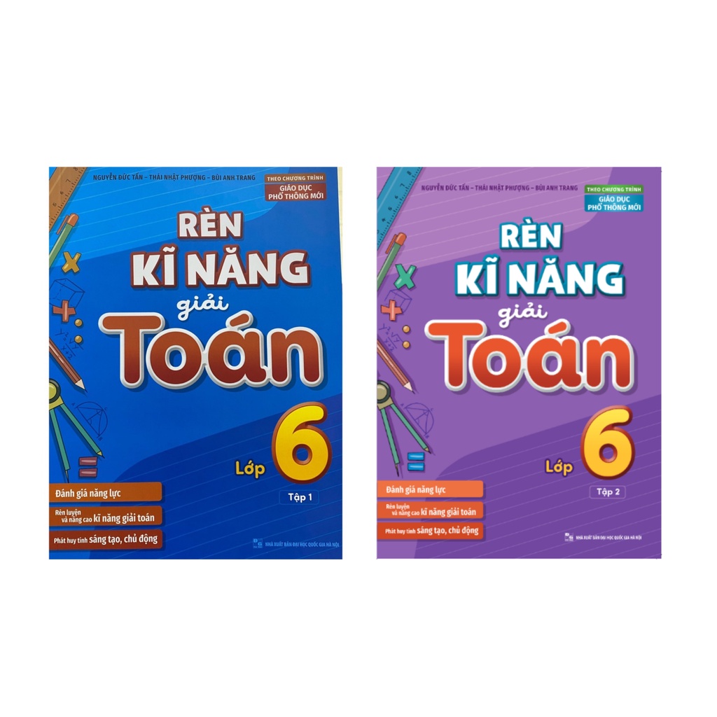 Sách Combo 2 cuốn :Rèn Kĩ Năng Giải Toán Lớp 6 - Tập 1+2 ml