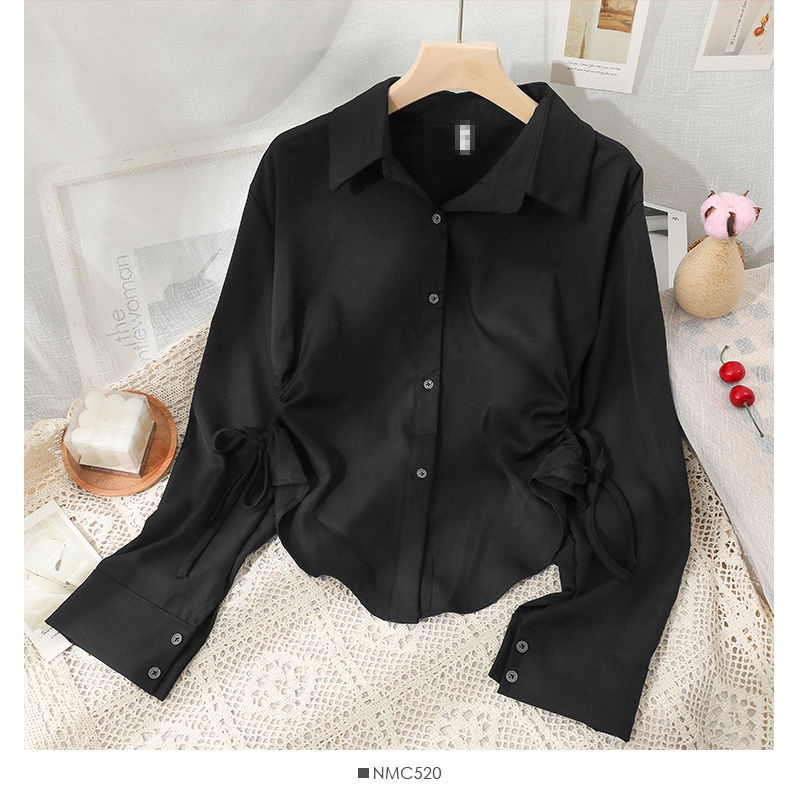 Áo sơ mi BH tay dài dáng rộng phong cách thời trang Hàn Quốc