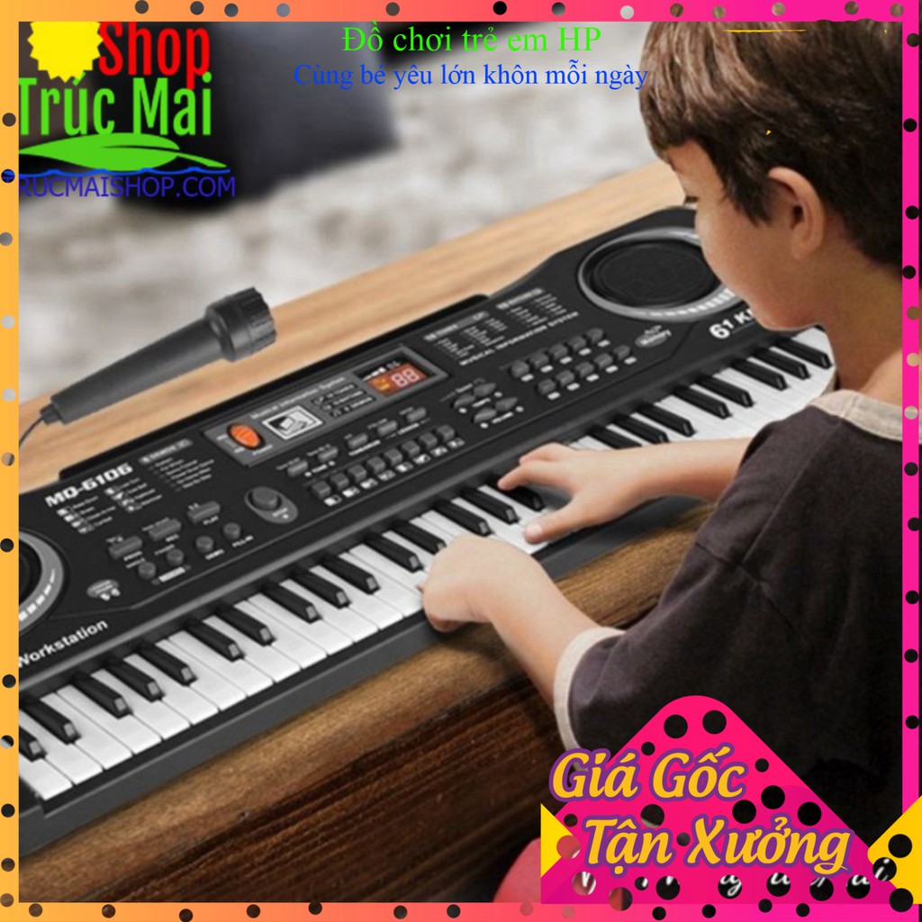 [ Loại Cao Cấp] [ FREE SHIP ] Mua Đàn Piano - Bé Học Đàn Tại Nhà - Đàn Organ Cho Người Lớn Và Trẻ Em MQ-6106 - Bh 12 tha
