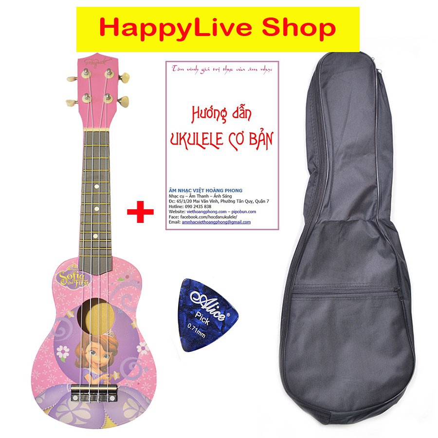 Đàn Ukulele Soprano hình Công Chúa Sofia dễ thương