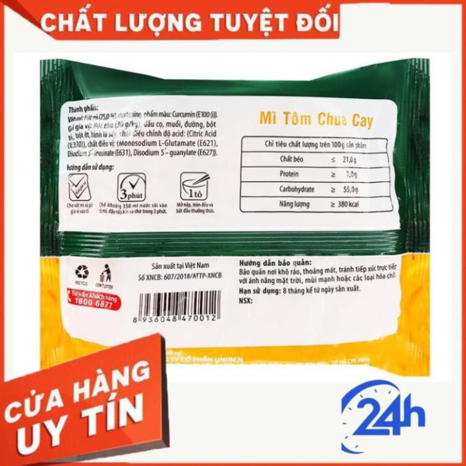 Mì tôm ba miền vị chua cay thùng 30 gói