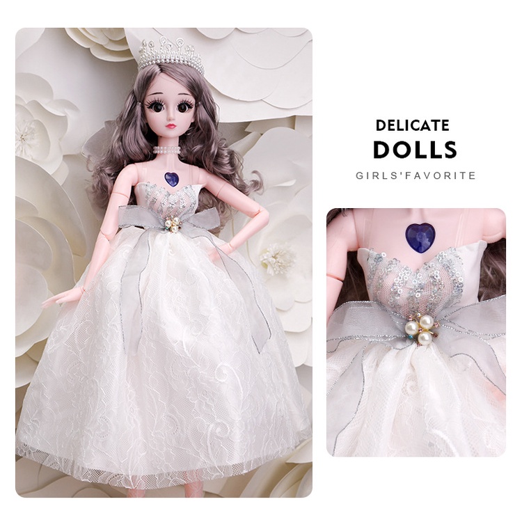 Búp bê barbie 60cm có khớp có nhạc búp bê công chúa dạ hội xinh xắn quà sinh nhật cho bé gái E930