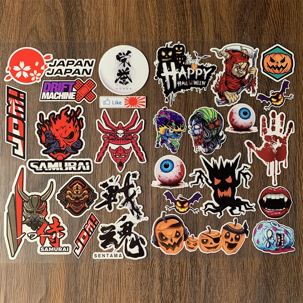 1 Bộ JDM Sticker phản quang Xe máy Decal dán trang trí Đề can phong cách Janpanese