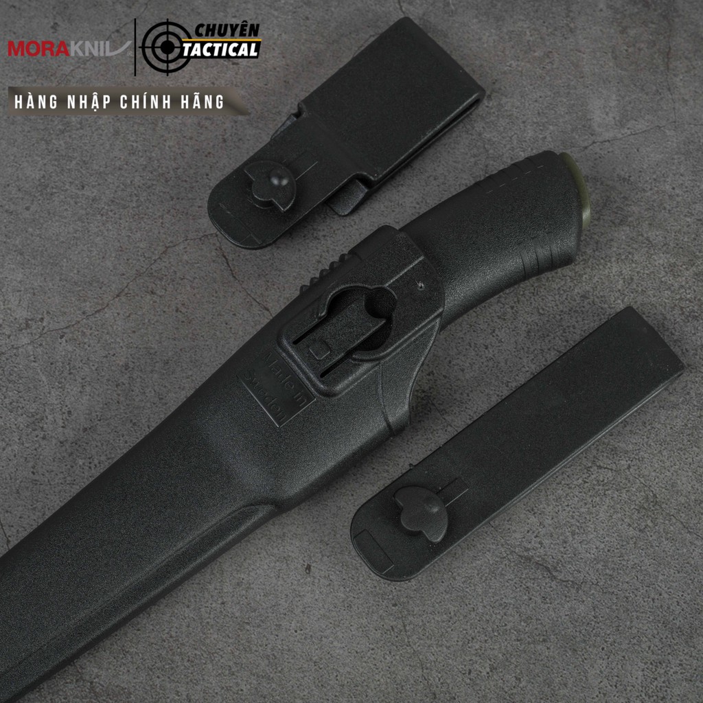 Dụng cụ dao phượt, dao dã ngoại Morakniv® Bushcraft Black - Thép Carbon - Hàng nhập chính hãng - Made in Sweden