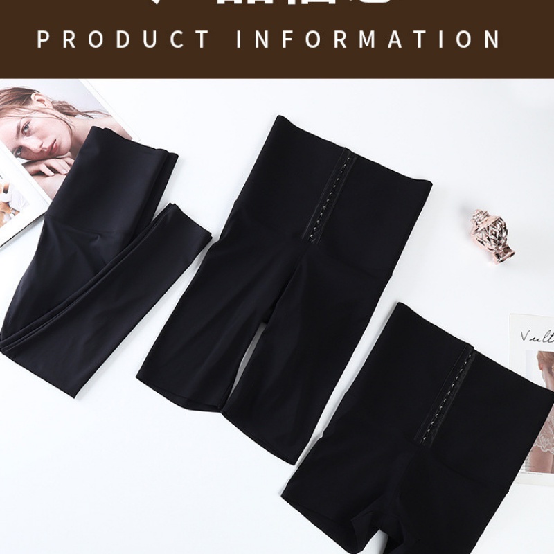 Quần legging gen bụng móc cài đùi ngố dài