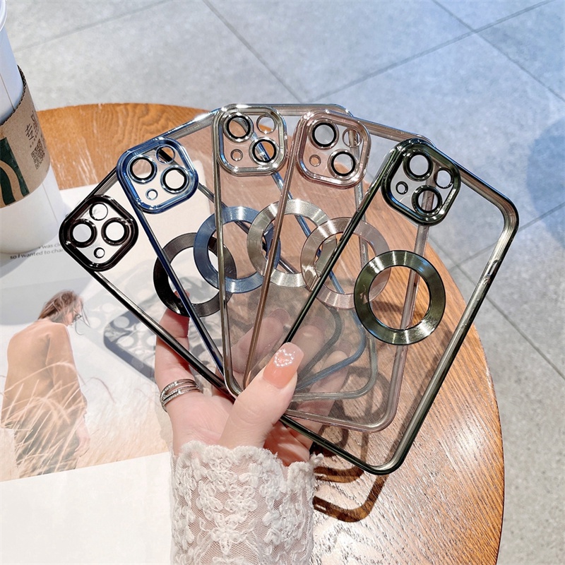 Ốp Điện Thoại Dẻo Mạ Viền 6D Sang Trọng Kèm Phim Bảo Vệ Camera Cho iPhone 11 Pro MAX 12 13 Pro MAX