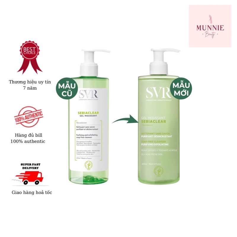 Sữa rửa mặt cho da dầu, mụn SVR Sebiaclear Gel Moussant 200/400ml
