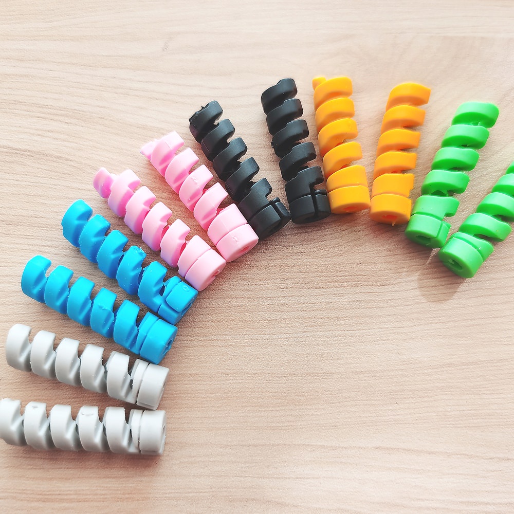 Cuộn dây bảo vệ cáp sạc điện thoại xoắn ốc dây cáp silicon