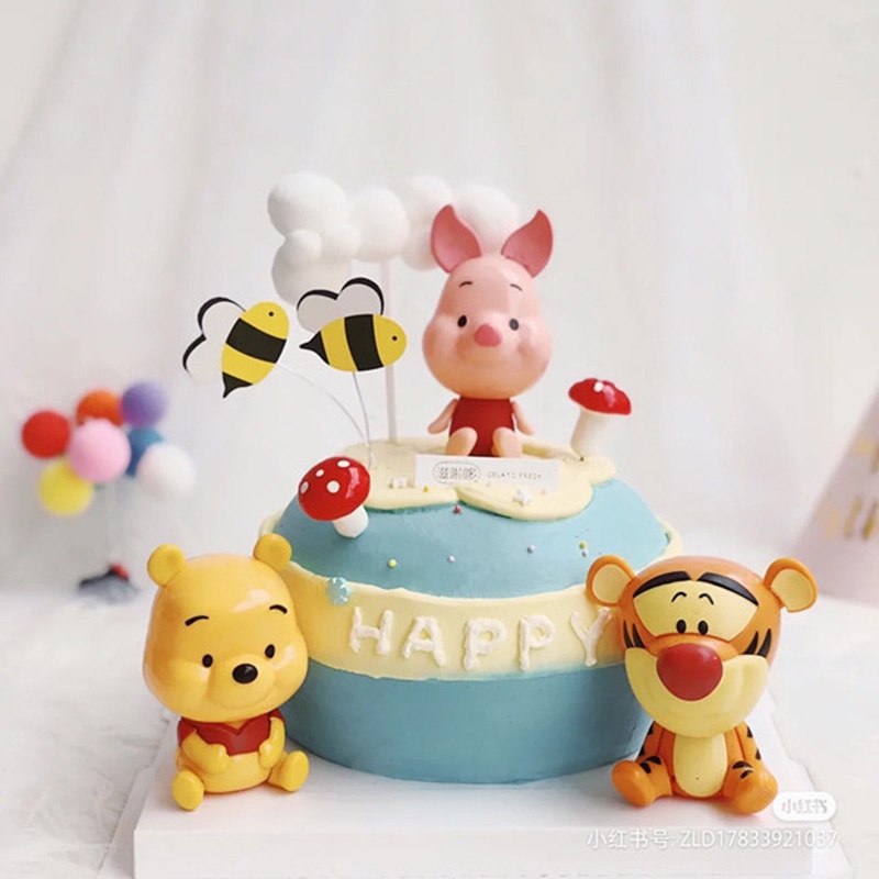 Búp Bê Đồ Chơi Hoạt Hình Disney Winnie The Pooh / Heo Hổ / Bánh Kem Sinh Nhật Cho Bé Trai Và Bé Gái