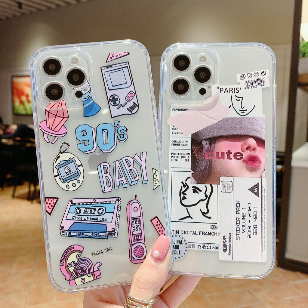 Ốp lưng iphone 6, 6s plus, 7 8 Plus, X, XS, XR, XSMAX, 11, 12, 13 PROMAX TRONG SUỐT BABY CUTE PKVN