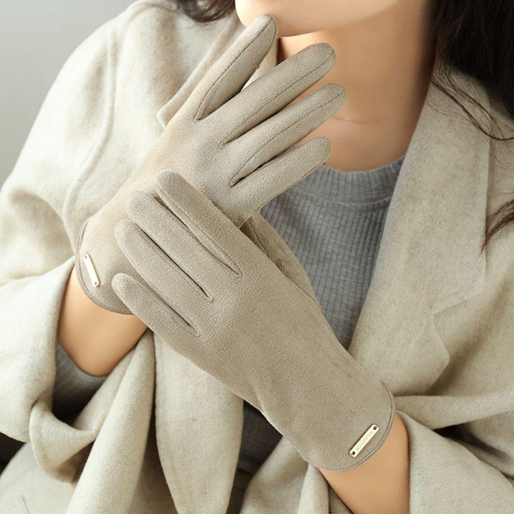 USNOW Găng Tay Da Lộn Có Thể Chạm Màn Hình Cảm Ứng