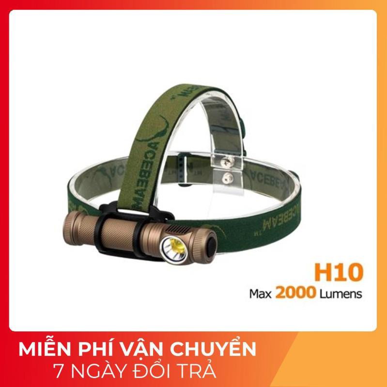 Đèn pin đeo đầu đội đầu kiêm đèn gù ACEBEAM H10 Độ sáng 2000lm xa 116m pin 18650 (KÈM THEO) Đèn &amp; Đèn pin