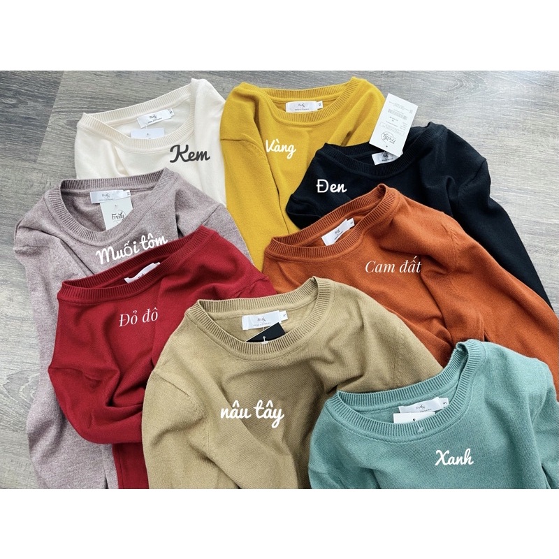 Áo len nữ cổ tròn FREDY  dài tay giữ ấm, chất mềm mịn, co giãn cực tốt A120 | BigBuy360 - bigbuy360.vn