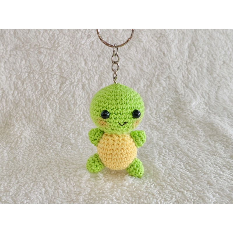 Móc khoá Rùa con bằng len 🐢